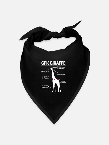 Gewaltfreie Kommunikation GFK - Bandana Dreieckstuch - Schwarz
