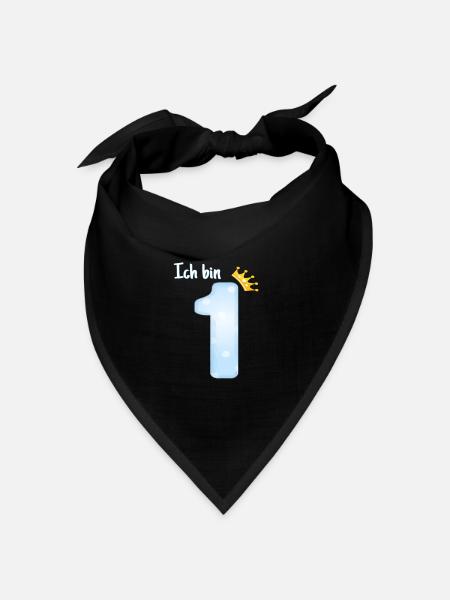 1. Geburtstag Jahre alt Jährige Vintage Geschenk - Bandana Dreieckstuch - Schwarz