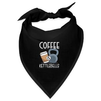 Coffee & Kettlebells - Bandana Dreieckstuch - Schwarz - Vorne