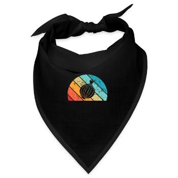 Onion Lover Retro Vegetables Vegan Gift idea - Bandana Dreieckstuch - Schwarz - Vorne