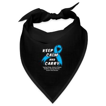 Keep Calm And Carry Testing Strips - Bandana Dreieckstuch - Schwarz - Vorne