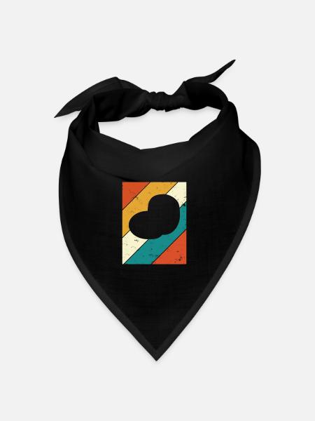 Kartoffel Kartoffelbrei Retro Geschenk - Bandana Dreieckstuch - Schwarz