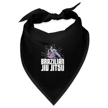 Brasilianische Jiu Jitsu Martial Arts BJJ Spruch - Bandana Dreieckstuch - Schwarz - Vorne