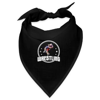Freistilringen Wrestling Ringen Kampfsport - Bandana Dreieckstuch - Schwarz - Vorne