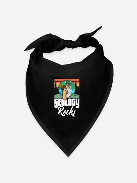 Geologe Beruf Geologie Steine Studium Spruch - Bandana Dreieckstuch - Schwarz
