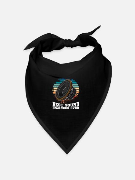 Subwoofer Musik Ton Techniker Audio Spruch - Bandana Dreieckstuch - Schwarz