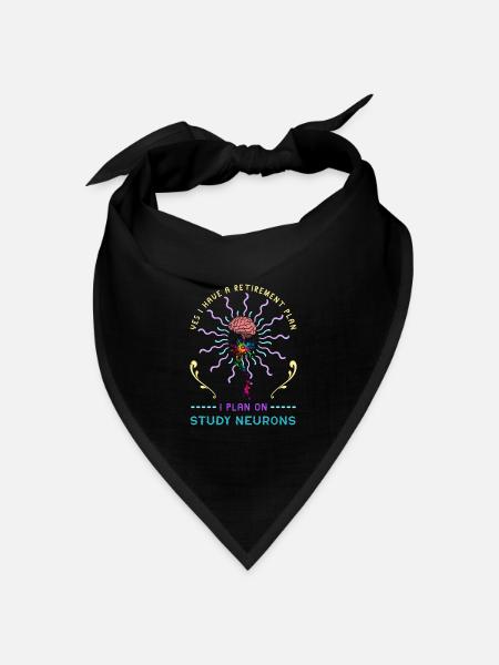 Neurologie Medizin Gehirn Facharzt Neuron - Bandana Dreieckstuch - Schwarz