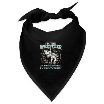 Wrestling Sportart Wrestler Suplex Ringen Sport - Bandana Dreieckstuch - Schwarz - Vorne