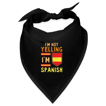 Espana Herkunft Spanien Flagge Reise Spanisch - Bandana Dreieckstuch - Schwarz - Vorne