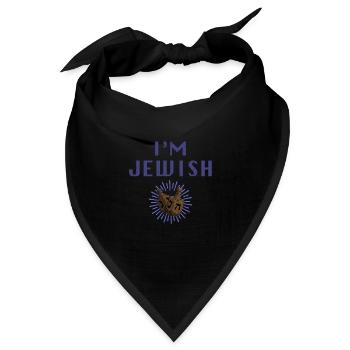 Dreidelspiel Chanukka Jude Spiel Hebräisch - Bandana Dreieckstuch - Schwarz - Vorne