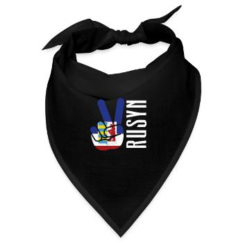 Rusyn Volk Rusnak Ruthenen Diaspora Slawen - Bandana Dreieckstuch - Schwarz - Vorne