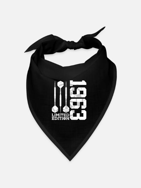 LIMITED EDITION 1963 DARTS 63. GEBURTSTAG - Bandana Dreieckstuch - Schwarz
