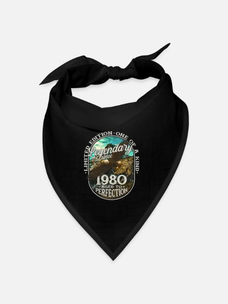 Legendär seit 1980 - Bandana Dreieckstuch - Schwarz
