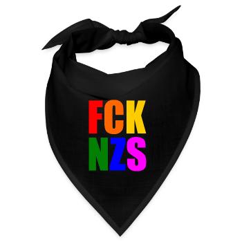 Fck nzs - Bandana Dreieckstuch - Schwarz - Vorne
