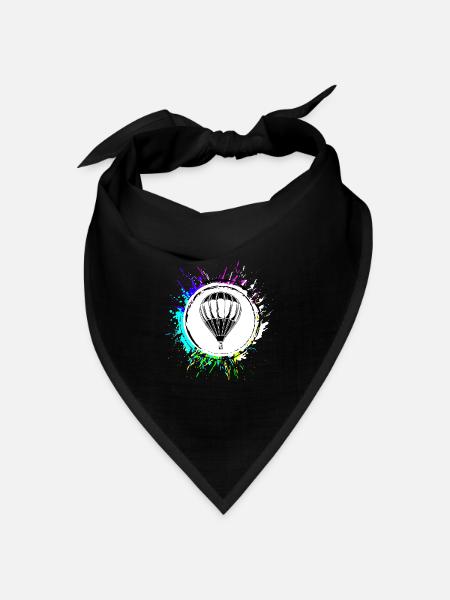 Heißluftballon icon - Bandana Dreieckstuch - Schwarz