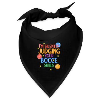 Boccia Boule Petanque - Bandana Dreieckstuch - Schwarz - Vorne