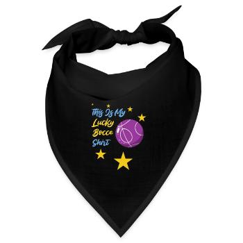 Boccia Boule Petanque - Bandana Dreieckstuch - Schwarz - Vorne