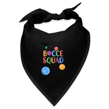 Boccia Boule Petanque - Bandana Dreieckstuch - Schwarz - Vorne