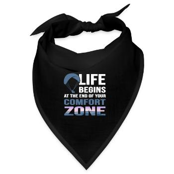 paragliding gleitschirm paragliding-zone glide - Bandana Dreieckstuch - Schwarz - Vorne