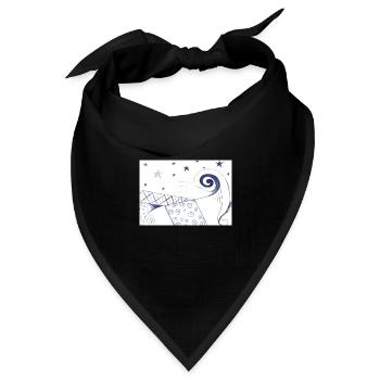 Modern Art - Bandana Dreieckstuch - Schwarz - Vorne