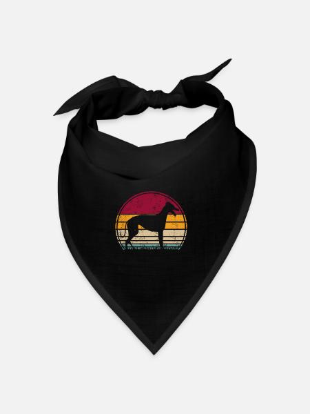 Galgo Espanol Spanien Hund Retro Vintage Geschenk - Bandana Dreieckstuch - Schwarz