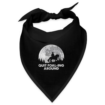 Cydesdale Reiter und Zugpferd Designs - Bandana Dreieckstuch - Schwarz - Vorne