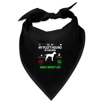 Plott Hound Plotthound Spruch Lustig Sprüche - Bandana Dreieckstuch - Schwarz - Vorne