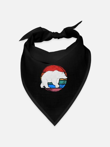 Eisbär - Bandana Dreieckstuch - Schwarz