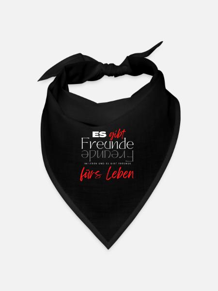 Beste Freunde FREUND Kumpel Kumpels - Bandana Dreieckstuch - Schwarz