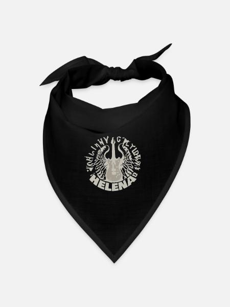 Geschenk für Helena - Bandana Dreieckstuch - Schwarz