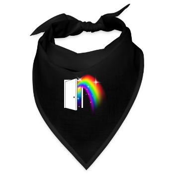 LGBT Regenbogenflagge - Bandana Dreieckstuch - Schwarz - Vorne
