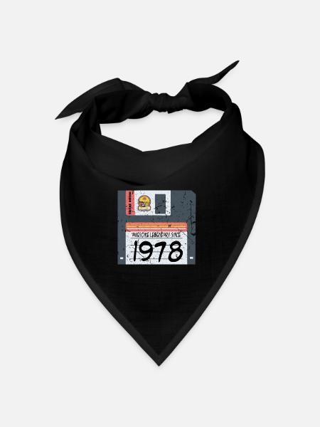 Nerd Geburtstag 1978 - Bandana Dreieckstuch - Schwarz