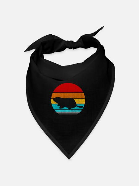Murmeltier - Bandana Dreieckstuch - Schwarz