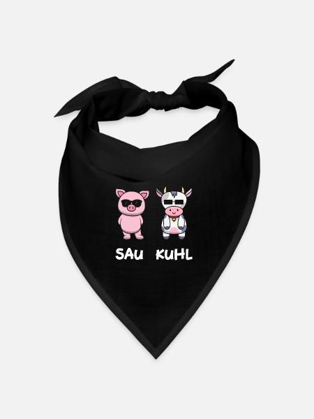 Sau Kuhl - Bandana Dreieckstuch - Schwarz