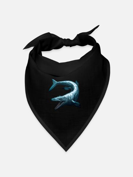 Mosasaurier - Bandana Dreieckstuch - Schwarz