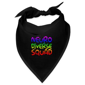 Neurodiverse Squad 3 - Bandana Dreieckstuch - Schwarz - Vorne