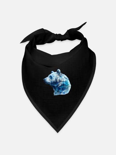 Eisbär - Bandana Dreieckstuch - Schwarz