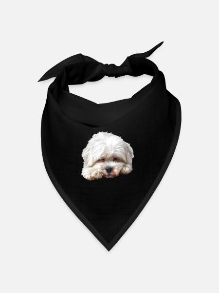 Maltese - Bandana Dreieckstuch - Schwarz
