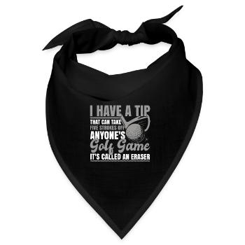 Golf Humor Witz Lustig - Bandana Dreieckstuch - Schwarz - Vorne