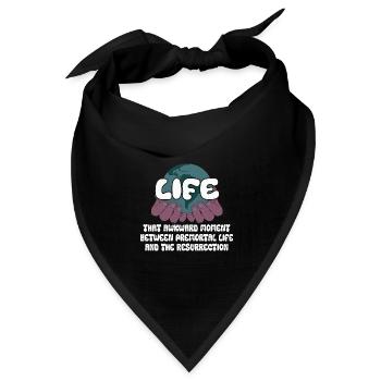 Life Das Peinliche Moment Zwischen Leben - Bandana Dreieckstuch - Schwarz - Vorne