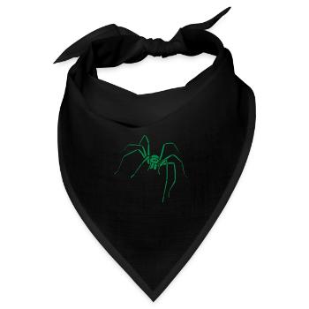 Spinne Giftig Gift Horror Halloween Spinnen - Bandana Dreieckstuch - Schwarz - Vorne