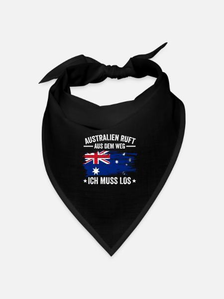 Australien Reise Australier Australierin - Bandana Dreieckstuch - Schwarz