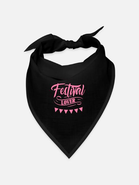 Festival Liebhaber Festivalgänger Festivals Musik - Bandana Dreieckstuch - Schwarz