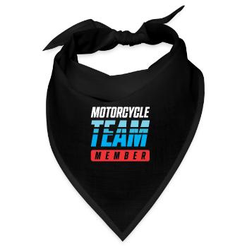 Motorcycle Team - Bandana Dreieckstuch - Schwarz - Vorne