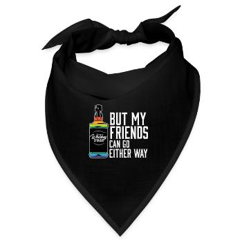 Proud Ally LGBT I Like My Bourbon Straight LGBTQ - Bandana Dreieckstuch - Schwarz - Vorne