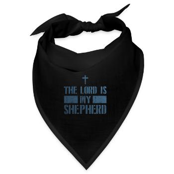 Jesus Mein Hirte Christlich Glaube - Bandana Dreieckstuch - Schwarz - Vorne