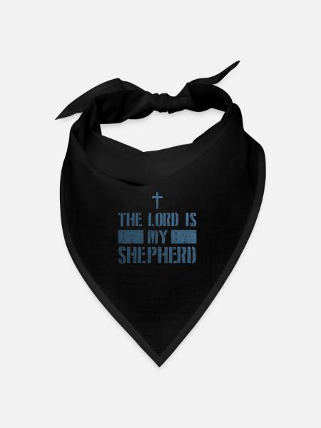 Jesus Mein Hirte Christlich Glaube - Bandana Dreieckstuch - Schwarz