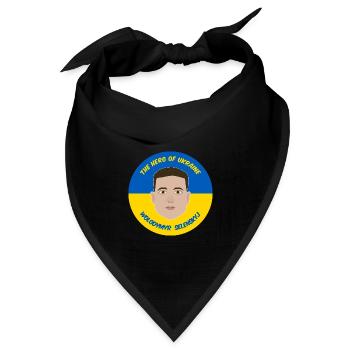 Selenskyj Ukraine - Bandana Dreieckstuch - Schwarz - Vorne