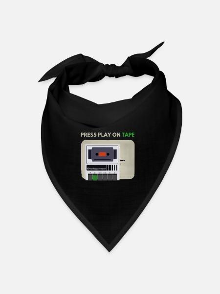 press play on tape - Bandana Dreieckstuch - Schwarz