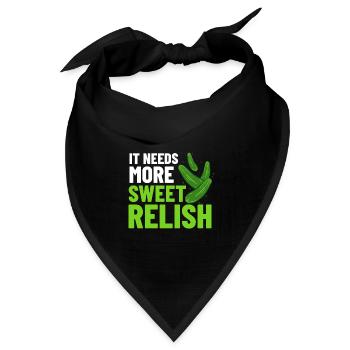 Süßes Relish Essiggurken Flasche Gewürzglas - Bandana Dreieckstuch - Schwarz - Vorne